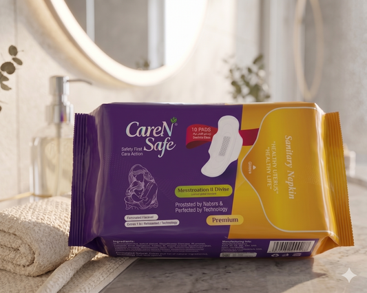 CareNSafe Premium Cotton XL Sanitary Pads 280mm | 10 Pads