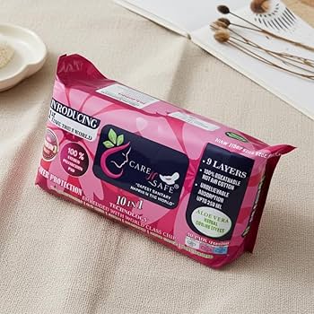 CareNSafe Premium Cotton Sanitary Pads | 40 Large Pads | Free Shipping