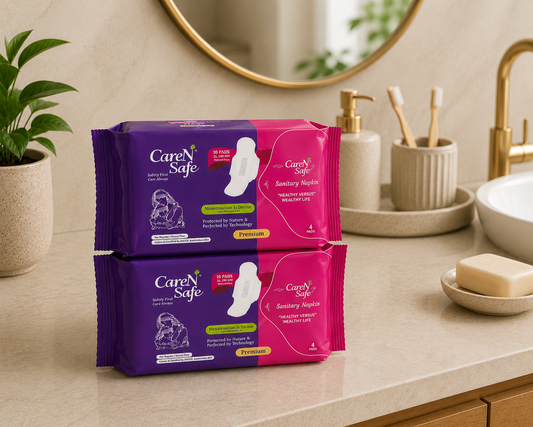 CareNSafe Premium Cotton XL Sanitary Pads 320mm | 20 Pads | 2 Packs | Free Shipping