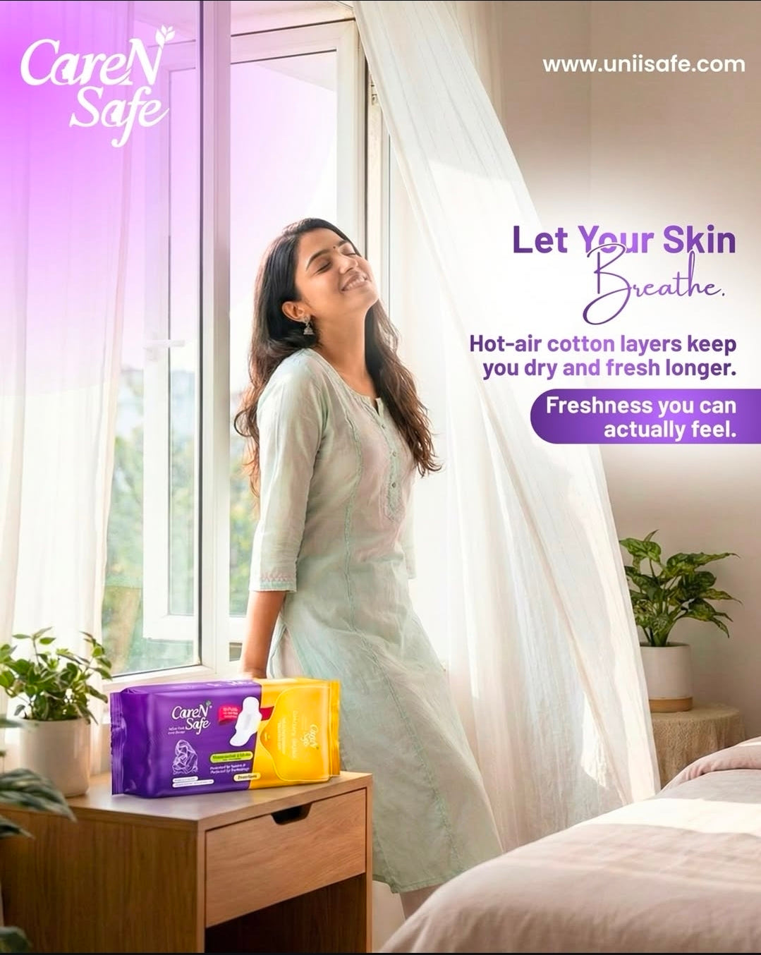 CareNSafe Premium Cotton XXL Sanitary Pads  320mm | 10 Pads